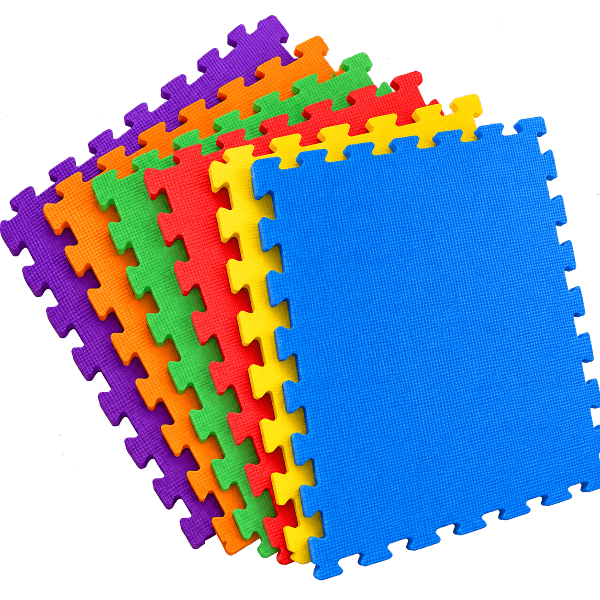 Colorful interlocking foam play mats