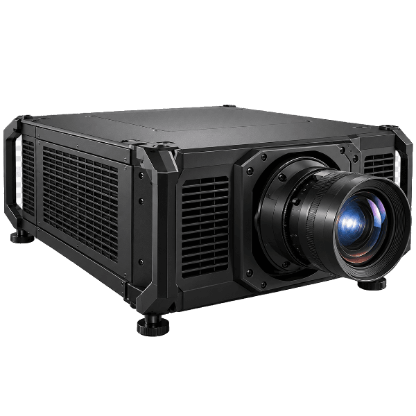 Professional projector with cinematic lens